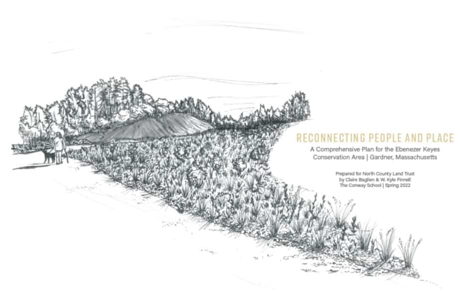 Cover of the Reconnecting People and Place report prepared by The Conway School students Claire Baglien and W. Kyle Finnell.